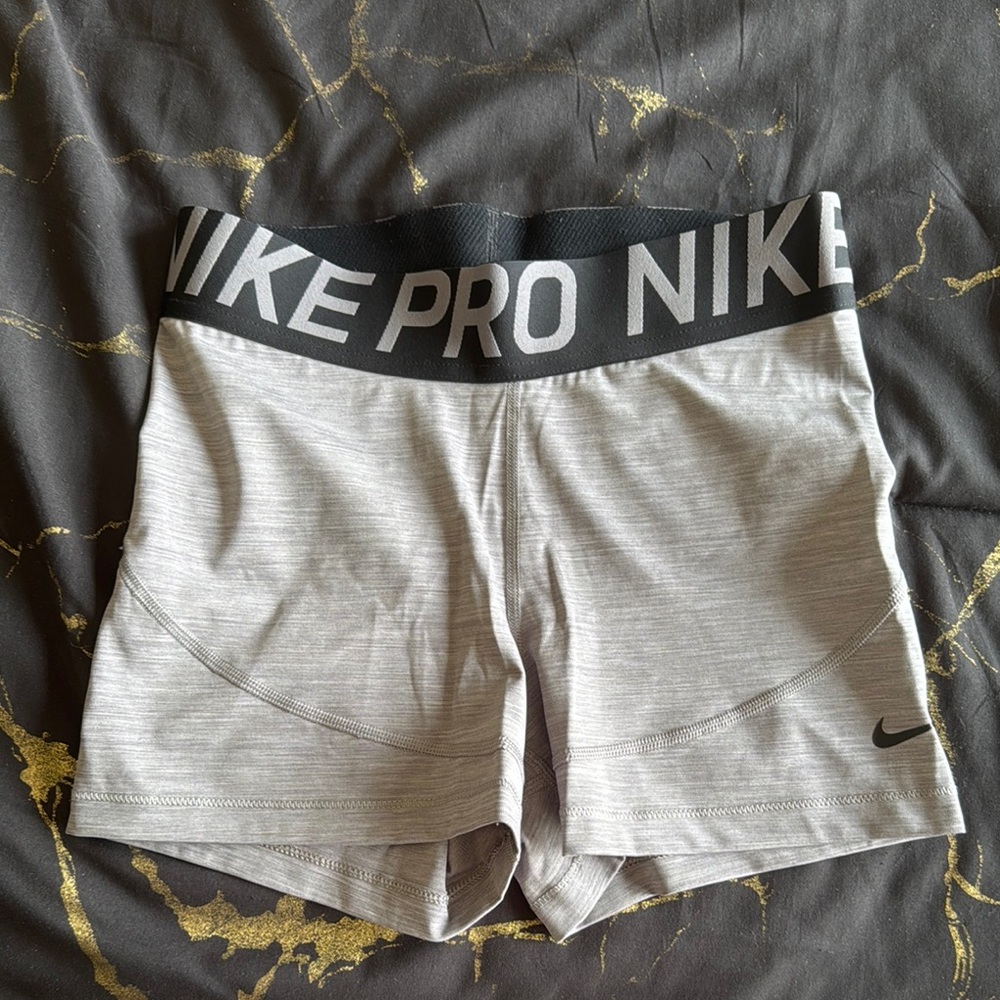 Nike Gray Athletic Shorts with Wide Elastic Waistband